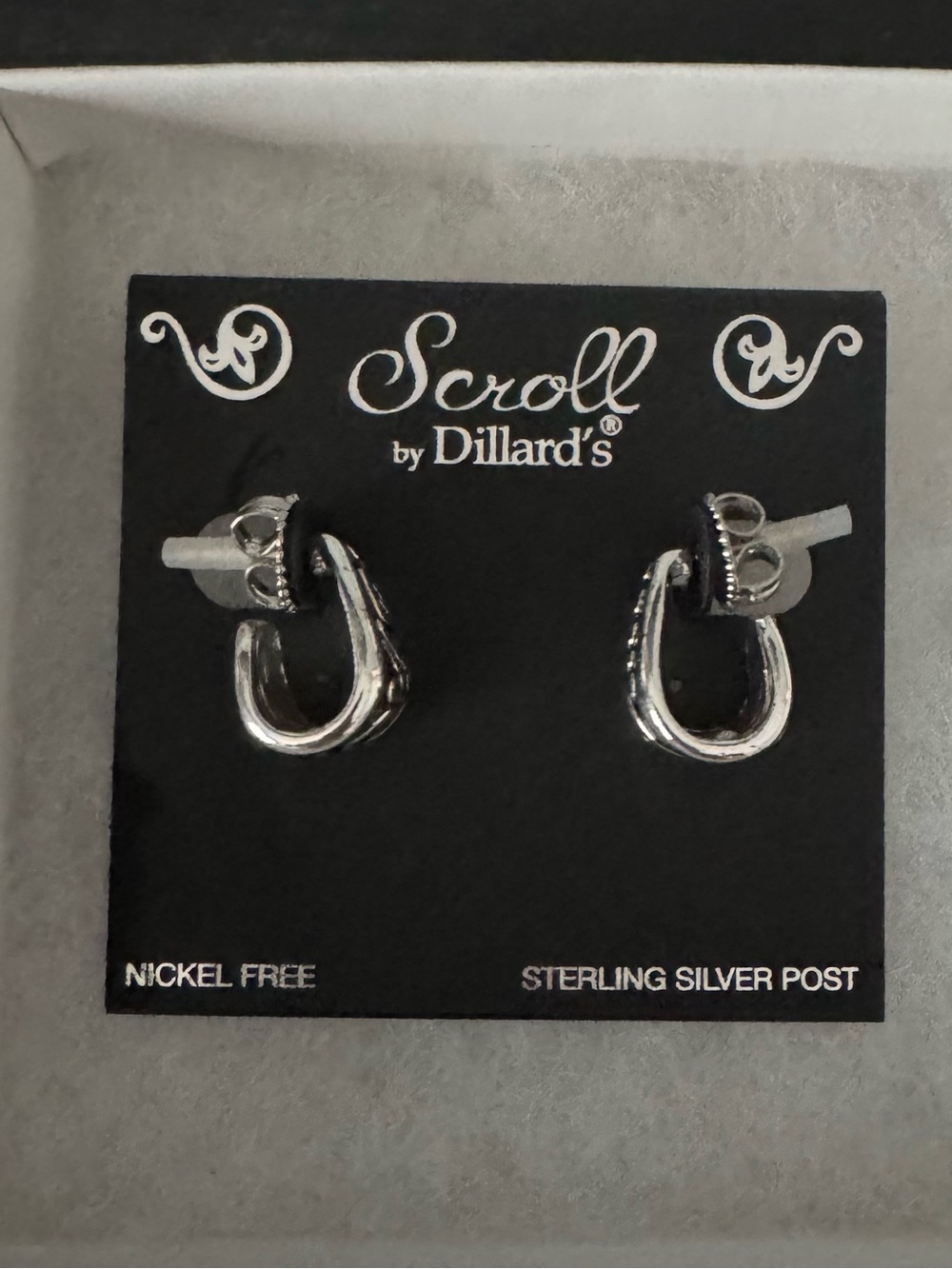 Sterling Silver Twist Hoop Earrings - Silver